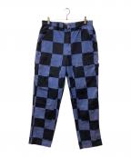 stussyステューシー）の古着「Big Ol' Check Work Pant」｜パープル