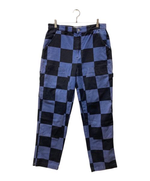 stussy（ステューシー）stussy (ステューシー) Big Ol' Check Work Pant パープル サイズ:SIZE 34の古着・服飾アイテム