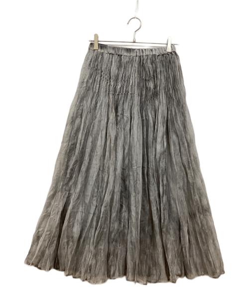 SPECCHIO（スペッチオ）SPECCHIO (スペッチオ) ハンドクラッシュプリーツシアースカート グレー サイズ:SIZE 40の古着・服飾アイテム