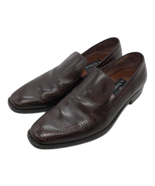 a.testoni（アテストーニ）a.testoni (アテストーニ) ローファー ブラウン サイズ:SIZE 7 1/2の古着・服飾アイテム