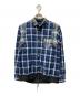 sacai（サカイ）の古着「ナイロンコンビチェックシャツ」｜ネイビー