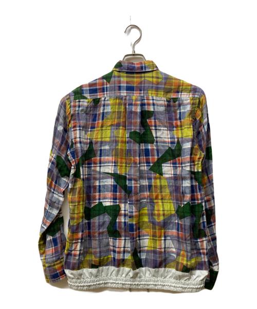 sacai（サカイ）sacai (サカイ) ドローコード付きリネンチェックシャツ イエロー×グリーン サイズ:SIZE 1の古着・服飾アイテム