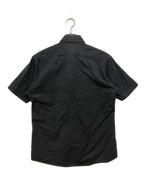 BURBERRY BLACK LABEL（バーバリーブラックレーベル）BURBERRY BLACK LABEL (バーバリーブラックレーベル) フロントノヴァチェック ショートスリーブシャツ ベージュ×ブラック サイズ:2の古着・服飾アイテム