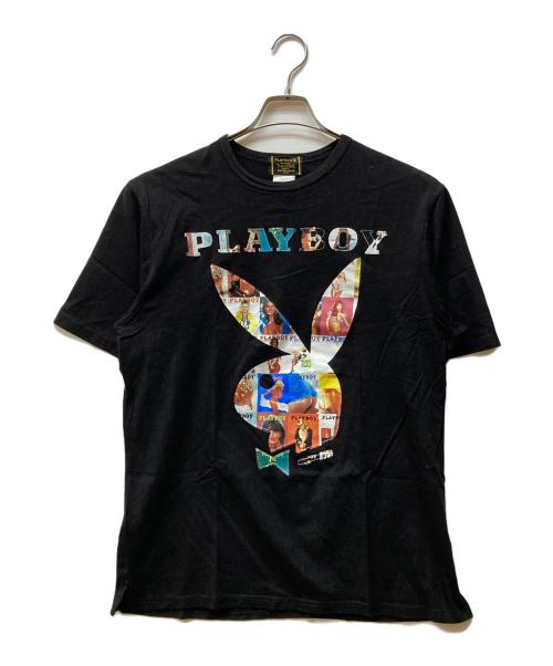 THEATER8（シアターエイト）THEATER8 (シアターエイト) Mastermind JAPAN (マスターマインド ジャパン) PLAY BOY (プレイボーイ) コラボtシャツ ブラック サイズ:XLの古着・服飾アイテム