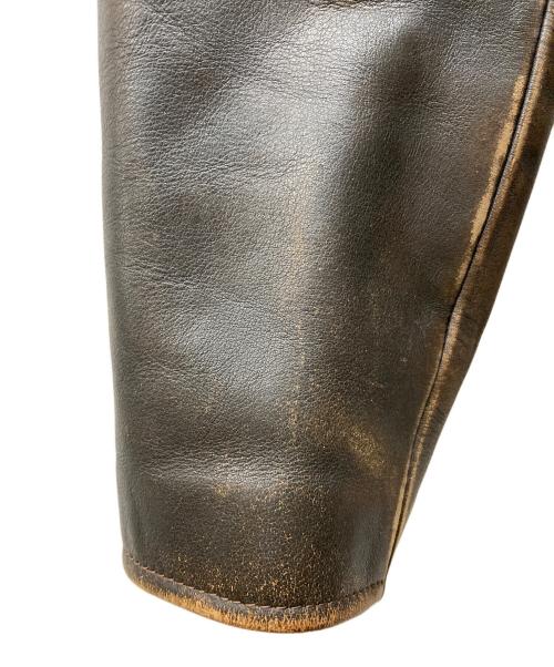 HARLEY-DAVIDSON（ハーレーダビッドソン）HARLEY-DAVIDSON (ハーレーダビッドソン) 茶芯 シングルライダースジャケット ブラック サイズ:Mの古着・服飾アイテム