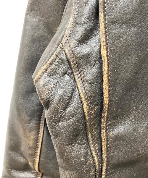 HARLEY-DAVIDSON（ハーレーダビッドソン）HARLEY-DAVIDSON (ハーレーダビッドソン) 茶芯 シングルライダースジャケット ブラック サイズ:Mの古着・服飾アイテム