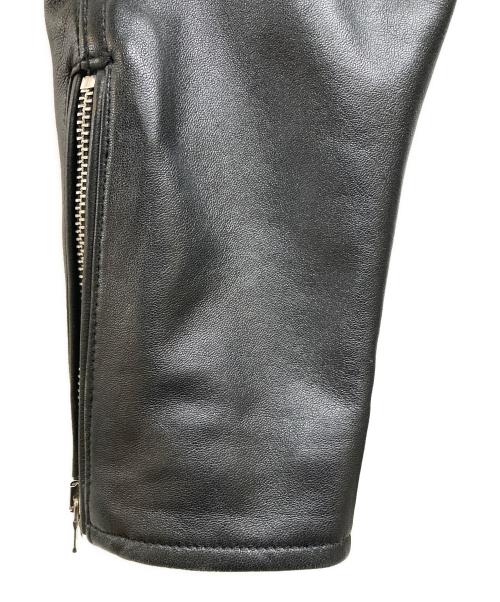 nano・universe（ナノ・ユニバース）nano・universe (ナノ・ユニバース) シープレザー シングルライダースジャケット ブラック サイズ:Mの古着・服飾アイテム