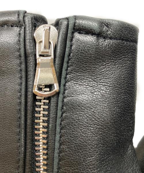 nano・universe（ナノ・ユニバース）nano・universe (ナノ・ユニバース) シープレザー シングルライダースジャケット ブラック サイズ:Mの古着・服飾アイテム