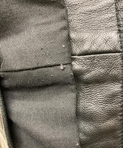 nano・universe（ナノ・ユニバース）nano・universe (ナノ・ユニバース) シープレザー シングルライダースジャケット ブラック サイズ:Mの古着・服飾アイテム