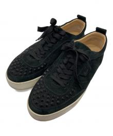 Christian Louboutin（クリスチャン・ルブタン）の古着「スパイクスウェードスニーカー」｜ブラック
