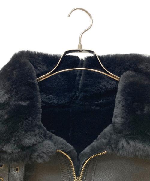 STARKE HAUT（スタークハウツ）STARKE HAUT (スタークハウツ) B-6 シープスキンフライトジャケット ブラック サイズ:4XLの古着・服飾アイテム