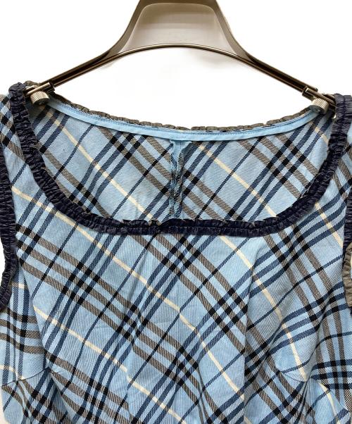 BURBERRY BLUE LABEL（バーバリー ブルー レーベル）BURBERRY BLUE LABEL (バーバリーロンドンブルーレーベル) ノヴァチェック ノースリーブワンピース ブルー サイズ:38の古着・服飾アイテム