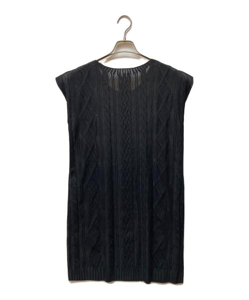 PLEATS PLEASE（プリーツプリーズ）PLEATS PLEASE (プリーツプリーズ) シースルー ジャカードチュニック ブラック サイズ:3の古着・服飾アイテム