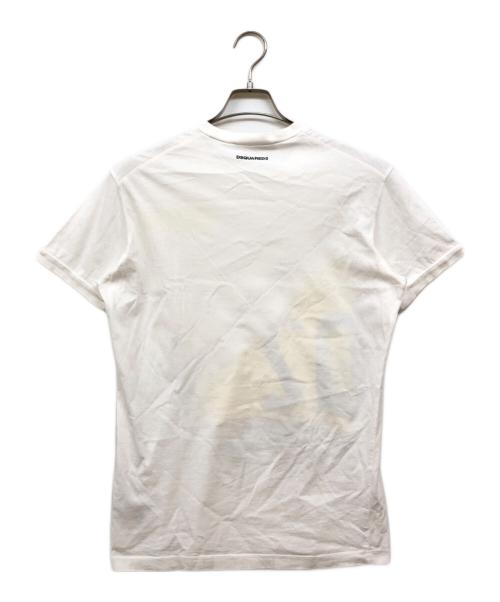 DSQUARED2（ディースクエアード）DSQUARED2 (ディースクエアード) プリントTシャツ ホワイト サイズ:Mの古着・服飾アイテム
