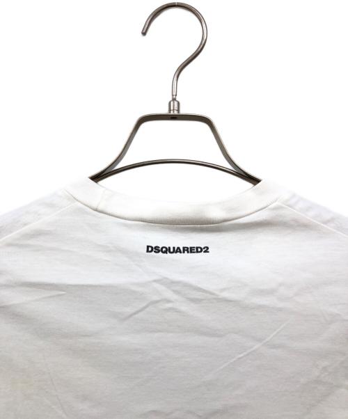 DSQUARED2（ディースクエアード）DSQUARED2 (ディースクエアード) プリントTシャツ ホワイト サイズ:Mの古着・服飾アイテム