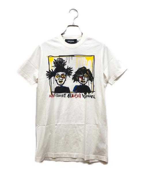DSQUARED2（ディースクエアード）DSQUARED2 (ディースクエアード) NEW SEXY SLIM FIT プリントTシャツ ホワイト サイズ:M 未使用品の古着・服飾アイテム