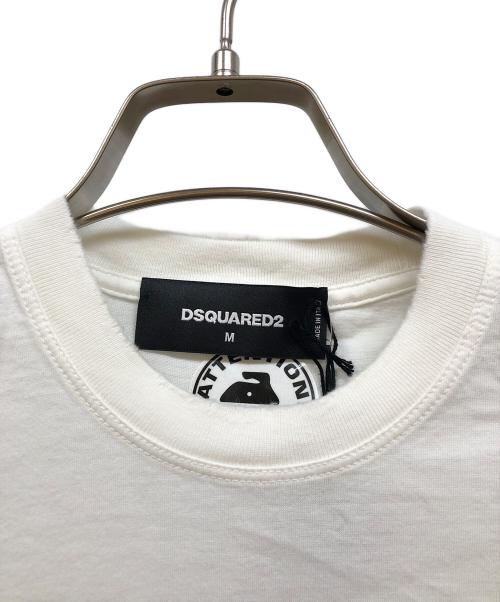 DSQUARED2（ディースクエアード）DSQUARED2 (ディースクエアード) NEW SEXY SLIM FIT プリントTシャツ ホワイト サイズ:M 未使用品の古着・服飾アイテム