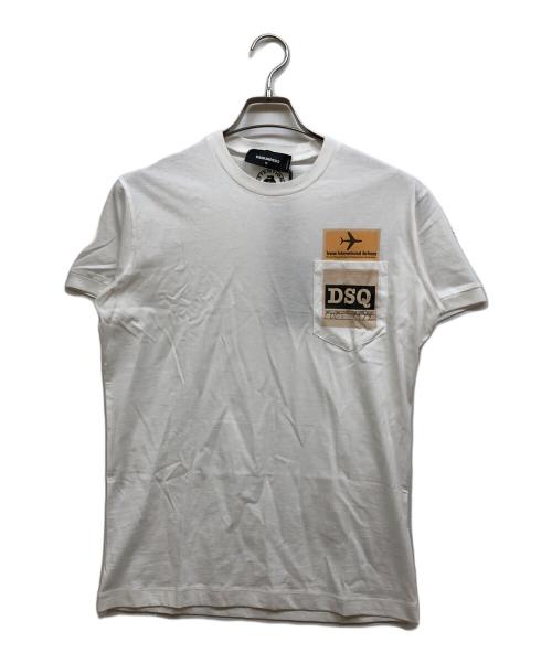 DSQUARED2（ディースクエアード）DSQUARED2 (ディースクエアード) CHIC DAN FIT プリントTシャツ ホワイト サイズ:M 未使用品の古着・服飾アイテム