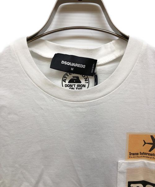 DSQUARED2（ディースクエアード）DSQUARED2 (ディースクエアード) CHIC DAN FIT プリントTシャツ ホワイト サイズ:M 未使用品の古着・服飾アイテム