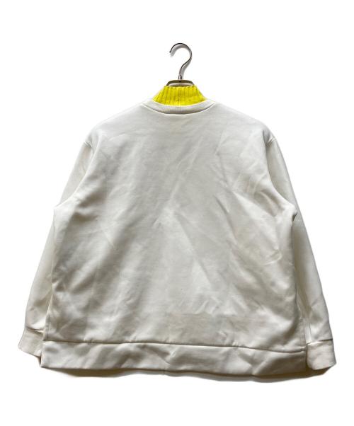 nagonstans（ナゴンスタンス）nagonstans (ナゴンスタンス) ネックレイヤードスウェット ホワイト サイズ:Mの古着・服飾アイテム