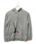 NIKE×PLAY COMME des GARCONSナイキ×プレイコムデギャルソン）の古着「コラボフーディ―」｜グレー