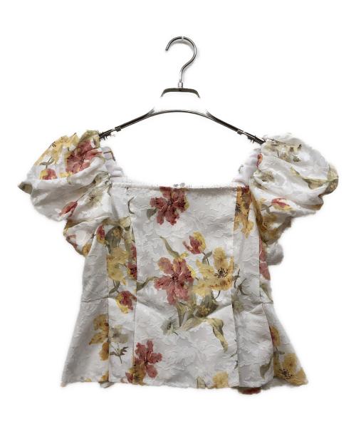 CELFORD（セルフォード）CELFORD (セルフォード) オフショルショートブラウス ホワイト サイズ:38の古着・服飾アイテム