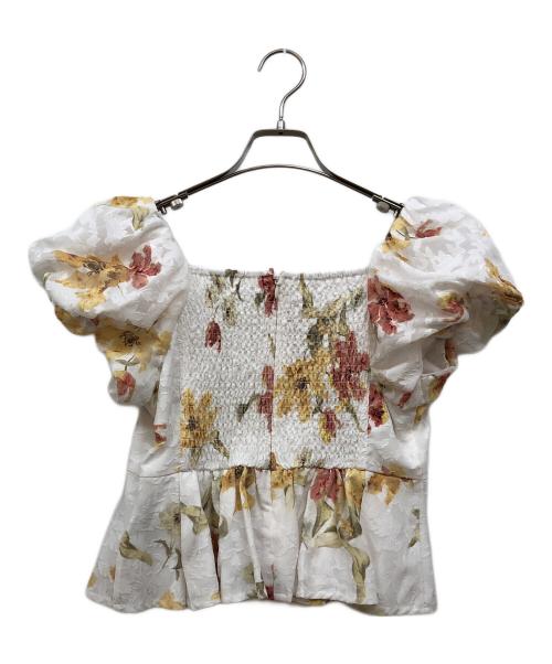 CELFORD（セルフォード）CELFORD (セルフォード) オフショルショートブラウス ホワイト サイズ:38の古着・服飾アイテム