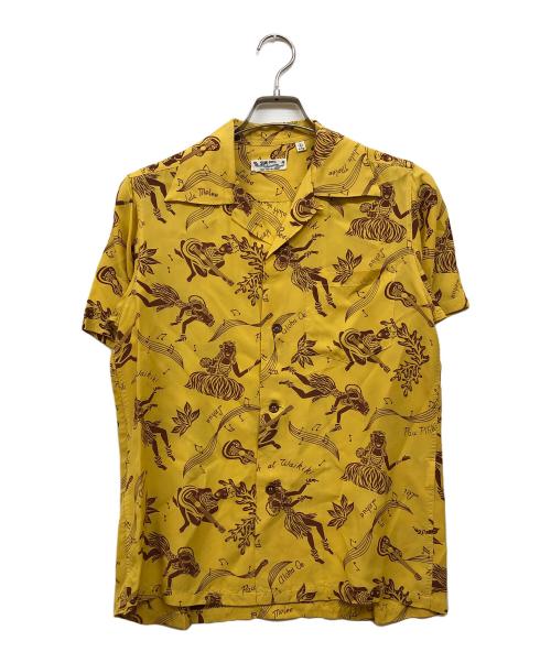 Sun Surf（サンサーフ）Sun Surf (サンサーフ) HAPA HAOLE HULA アロハシャツ イエロー サイズ:Ｓの古着・服飾アイテム