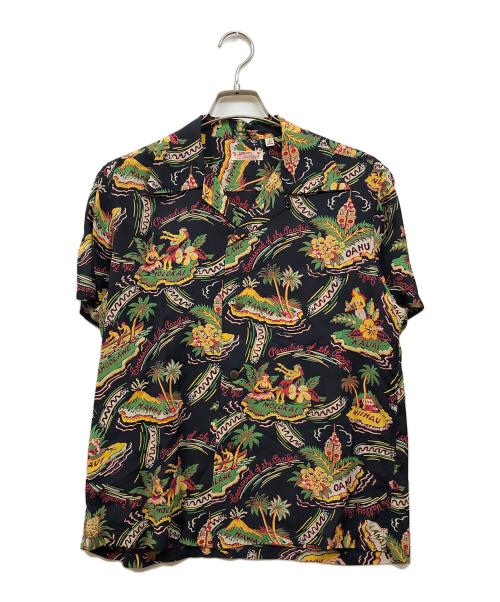 Sun Surf（サンサーフ）Sun Surf (サンサーフ) PAPADISE OF THE PACIFIC アロハシャツ ネイビー サイズ:Ｓの古着・服飾アイテム