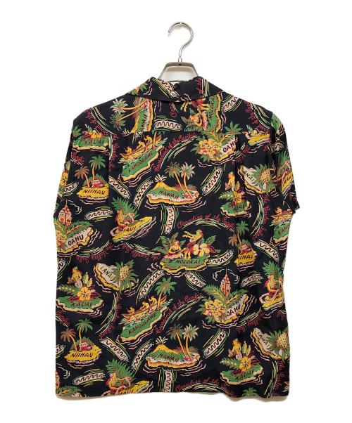 Sun Surf（サンサーフ）Sun Surf (サンサーフ) PAPADISE OF THE PACIFIC アロハシャツ ネイビー サイズ:Ｓの古着・服飾アイテム