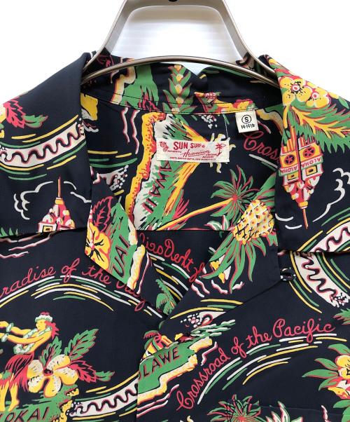 Sun Surf（サンサーフ）Sun Surf (サンサーフ) PAPADISE OF THE PACIFIC アロハシャツ ネイビー サイズ:Ｓの古着・服飾アイテム