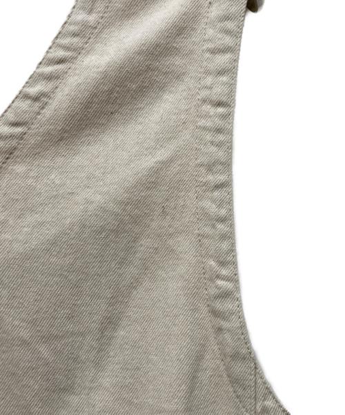 tumugu（ツムグ）tumugu (ツムグ) 10ozコットンリネンデニム ジャンパースカート アイボリー サイズ:FREEの古着・服飾アイテム