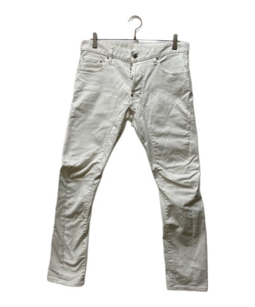 DSQUARED2（ディースクエアード）DSQUARED2 (ディースクエアード) Tidy Biker Jean ホワイト サイズ:SIZE 48の古着・服飾アイテム