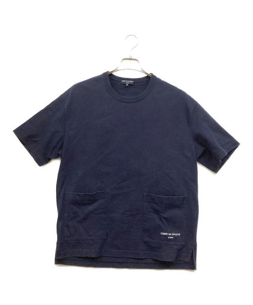 COMME des GARCONS HOMME（コムデギャルソン オム）COMME des GARCONS HOMME (コムデギャルソン オム) 綿度詰天竺ポケットTシャツ ネイビー サイズ:Ｓの古着・服飾アイテム