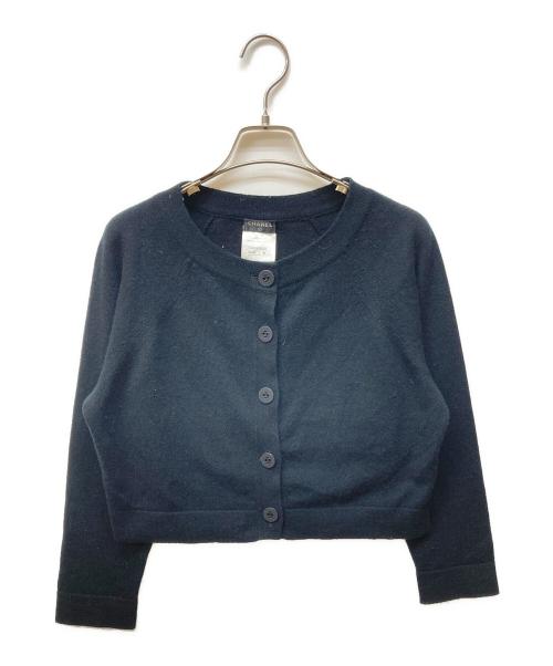 CHANEL（シャネル）CHANEL (シャネル) ココマークボタン カシミヤカーディガン ブラック サイズ:40の古着・服飾アイテム