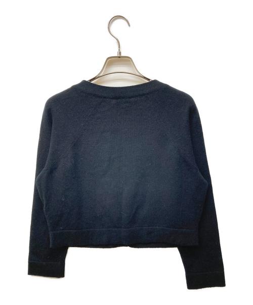 CHANEL（シャネル）CHANEL (シャネル) ココマークボタン カシミヤカーディガン ブラック サイズ:40の古着・服飾アイテム