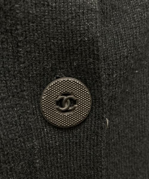 CHANEL（シャネル）CHANEL (シャネル) ココマークボタン カシミヤカーディガン ブラック サイズ:40の古着・服飾アイテム