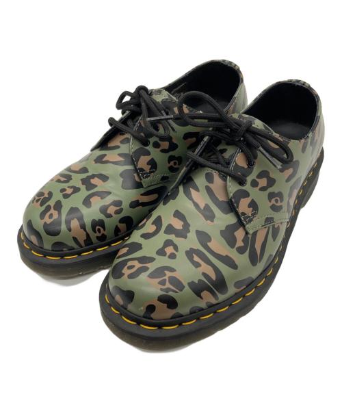 Dr.Martens（ドクターマーチン）Dr.Martens (ドクターマーチン) 1461 LEOPARD 3ホールシューズ グリーン サイズ:SIZE UK6の古着・服飾アイテム