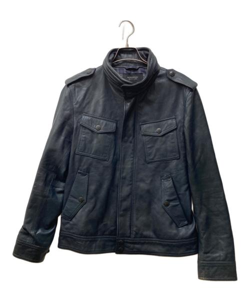 BURBERRY BLACK LABEL（バーバリーブラックレーベル）BURBERRY BLACK LABEL (バーバリーブラックレーベル) シープレザージャケット ブラック サイズ:Lの古着・服飾アイテム