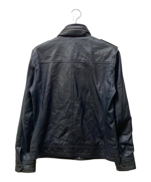 BURBERRY BLACK LABEL（バーバリーブラックレーベル）BURBERRY BLACK LABEL (バーバリーブラックレーベル) シープレザージャケット ブラック サイズ:Lの古着・服飾アイテム