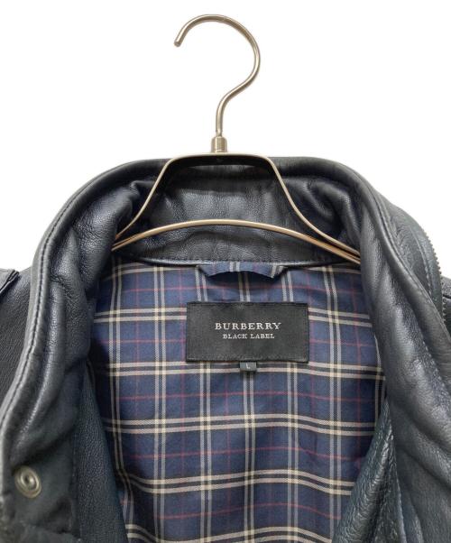 BURBERRY BLACK LABEL（バーバリーブラックレーベル）BURBERRY BLACK LABEL (バーバリーブラックレーベル) シープレザージャケット ブラック サイズ:Lの古着・服飾アイテム