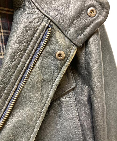 BURBERRY BLACK LABEL（バーバリーブラックレーベル）BURBERRY BLACK LABEL (バーバリーブラックレーベル) シープレザージャケット ブラック サイズ:Lの古着・服飾アイテム