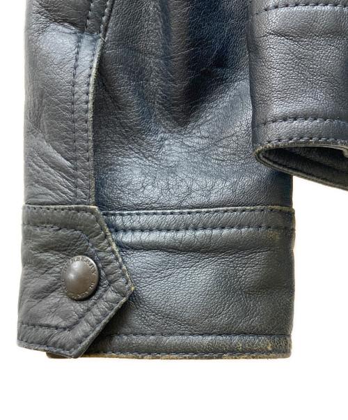 BURBERRY BLACK LABEL（バーバリーブラックレーベル）BURBERRY BLACK LABEL (バーバリーブラックレーベル) シープレザージャケット ブラック サイズ:Lの古着・服飾アイテム