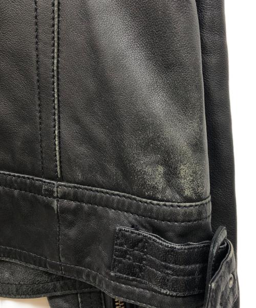 BURBERRY BLACK LABEL（バーバリーブラックレーベル）BURBERRY BLACK LABEL (バーバリーブラックレーベル) シングルライダースジャケット ブラック サイズ:Lの古着・服飾アイテム