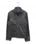 BURBERRY BLACK LABEL（バーバリーブラックレーベル）の古着「シングルライダースジャケット」｜ブラック