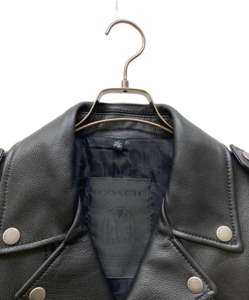 COACH（コーチ）COACH (コーチ) モト ジャケット ブラック サイズ:Sの古着・服飾アイテム