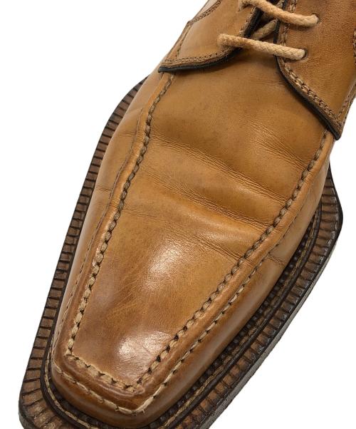 Stefano Branchini（ステファノ・ブランキーニ）Stefano Branchini (ステファノ・ブランキーニ) スクエアトゥーレザーシューズ ブラウン サイズ:SIZE 5の古着・服飾アイテム