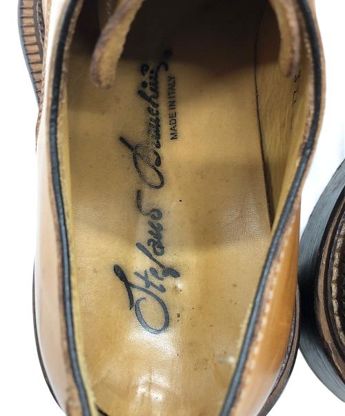 Stefano Branchini（ステファノ・ブランキーニ）Stefano Branchini (ステファノ・ブランキーニ) スクエアトゥーレザーシューズ ブラウン サイズ:SIZE 5の古着・服飾アイテム