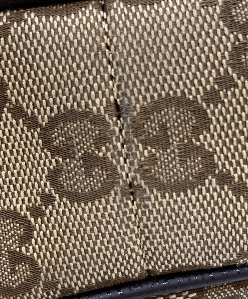 GUCCI（グッチ）GUCCI (グッチ) GGキャンバス ショルダーバッグ ブラウンの古着・服飾アイテム