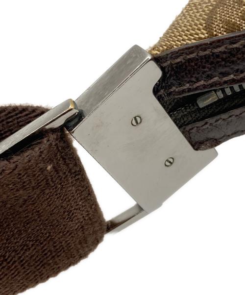 GUCCI（グッチ）GUCCI (グッチ) GGキャンバス ショルダーバッグ ブラウンの古着・服飾アイテム